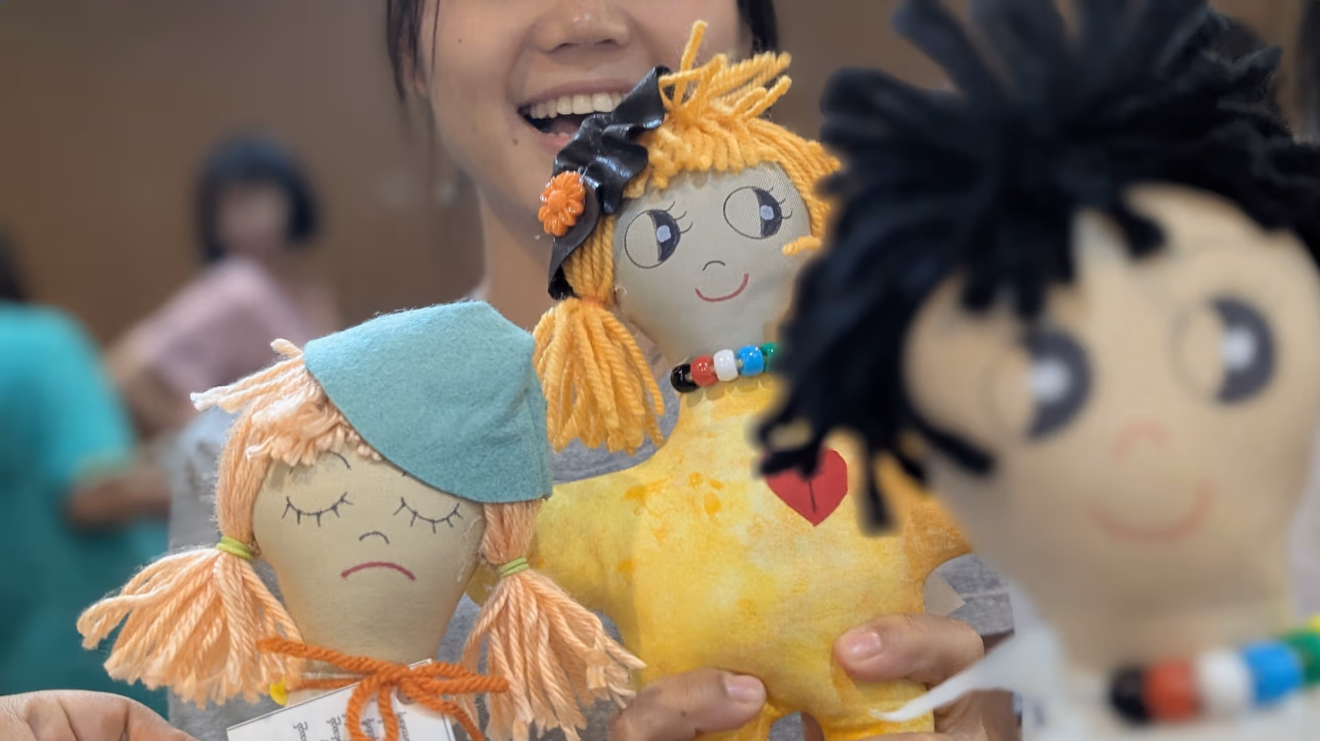 Two dolls side by side — one lost, one found in Christ